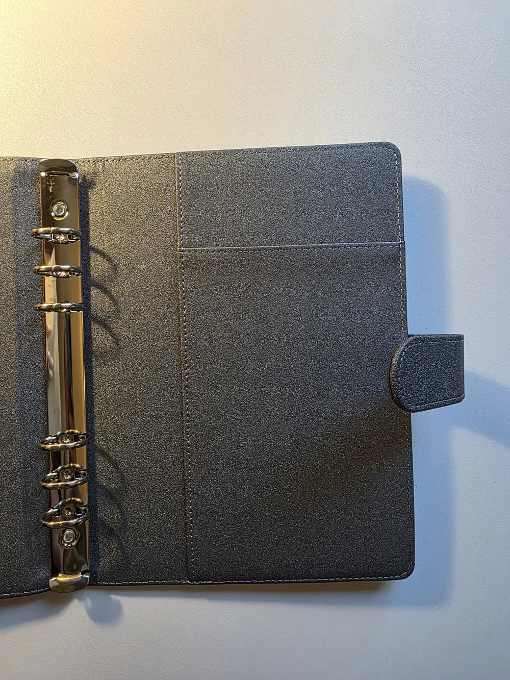 A5 Glitter Black Budget Planner Binder With 11 Sleeves